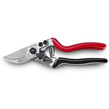 Tijeras de Podar Ergonómicas con Empuñadura Giratoria y Cabeza Cortante Inclinada de 220 mm, Aluminio para Manos Grandes, Cuchilla de Acero Cromado, Diámetro de