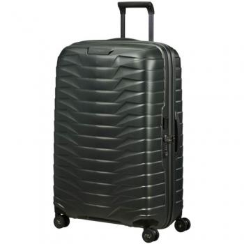 Maleta Samsonite Proxis 75cm Spinner Hartschalen con 4 Ruedas y TSA, Color Verde Matt Climbing Ivy
