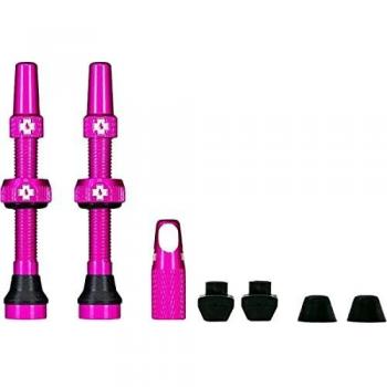 Válvulas Tubeless Muc-Off V2 Rosa 60mm - Paquete de 2 Unidades para MTB y Ruta