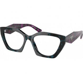 Prada PR 09YV 06Z1O1 Women's Geometric Havana/Green Tortoiseshell Eyeglasses