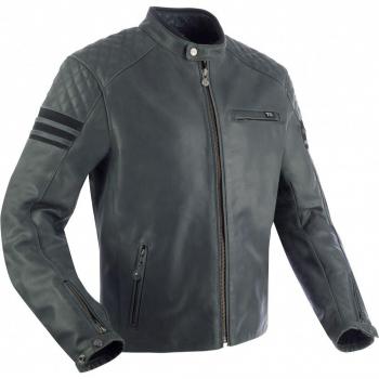 Chaqueta de Moto Segura Track Gris-Negro de cuero, tamaño L