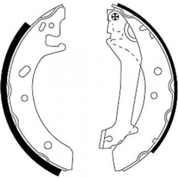 Juego de zapatas de freno HELLA 8DB 355 001-461 para Ford Mondeo 2 con levier de freno a mano