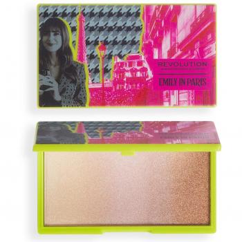 Makeup Revolution X Emily In Paris Powder Highlighter with Metallic Shimmer Shade In The Spotlight 12 g