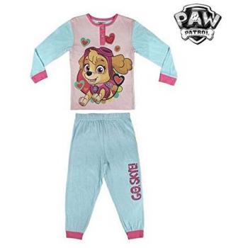 Pijama niña Paw Patrol celeste y rosa dos piezas