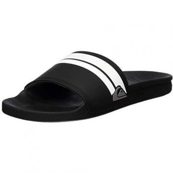 Quiksilver Rivi Slide Men's Flip Flops Black/White Size 40