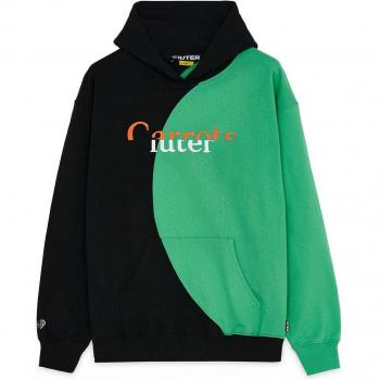 Black Split Hoodie with Carrots Design for Men - IUTER XL