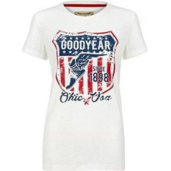 Goodyear Fashion Sidney T – Camiseta para mujer, mujer, SIDNEY, blanco, extra-large