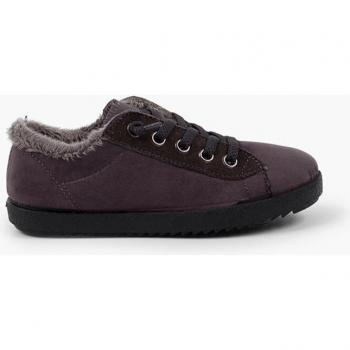 Zapatillas de lona para bebés con forro interior y forro de pelo para invierno