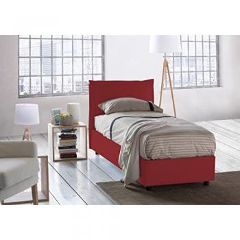 Sofá cama 2 plazas Alena, apertura giratoria, tejido acolchado, reposabrazos delgados, 100% Made in Italy