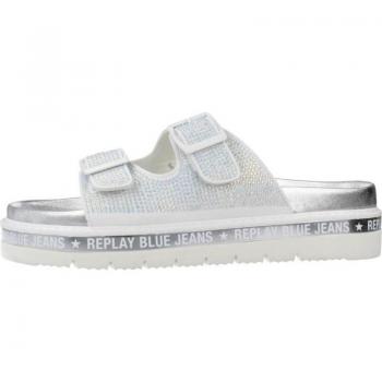 Sandalias de Mujer Replay Modelo Muddy Diamonds Blancas