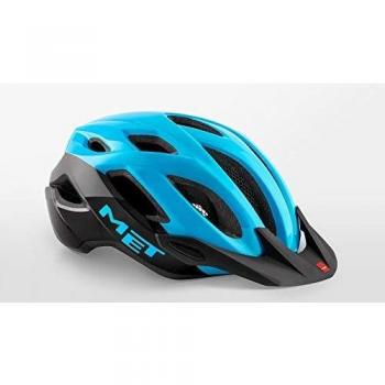 MET Casco Crossover XL(60-64), Adultos Unisex, Multicolor (Azul Negro), 60-6