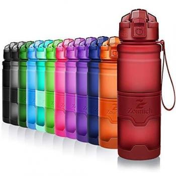 ZOUNICH Botella Agua Deporte Botellas Agua Niños sin BPA, Reutilizable Tritan Plástico Ecologica con Filtro, 400ml/500ml700ml/1l, Cantimploras para Gimnasio, Bicicleta, Colegio, Oficina, Viajes