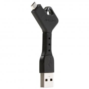Nomad Key - Llavero conector con micro USB y USB, color negro