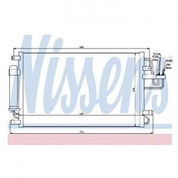 Condensador de aire acondicionado NISSENS 94801, sistema de refrigeración, alta eficiencia, compatible con múltiples vehículos, fácil instalación