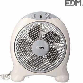 EDM 33951 Ventilador Box Fan 45W, Blanco/Gris, 30.5 cm