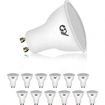 GY 12 bombillas LED GU10, 8 vatios