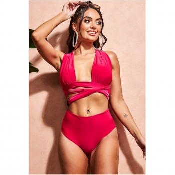 Goddiva Multiway Bikini - Cerise