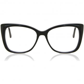 Gafas Cat Eye Armazón Completo de Plástico Negros para Mujer - Lentes Recetadas y Anti-Azules - SmartBuy Collection