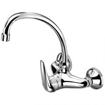 Galindo Alfa 8148100 Grifo de Cocina de Pared caño Tubo, Cromo