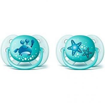 Avent Ultra Soft Pacifier 0-6 Months Baby Boy 2-Pack