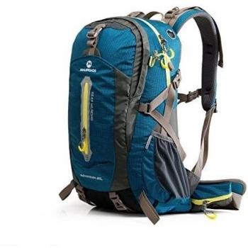 Maleroads marca Alta calidad 40L 7 colores Camping senderismo mochila impermeable senderismo mochila de viaje de nailon deportes al aire libre mochila montañismo Packsack con cubierta para la lluvia, Peacock Blue