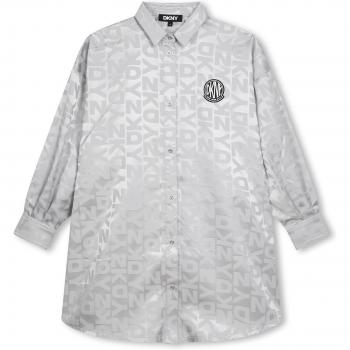 Vestido de niña camisero DKNY con estampado monograma D60254
