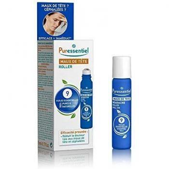 Puressentiel Everyday Discomfort Headache Roll-On with 9 Essential Oils, Pain Relief, 5 ml