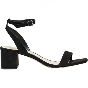 Only ONLHANNA-1 Life PU Heeled Sandal - Women's Black Wide Strap Sandals