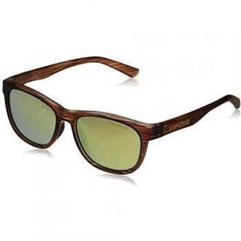 Tifosi Unisex's Swank Single Lens Eyewear, Woodgrain/Smoke Yellow, One Size