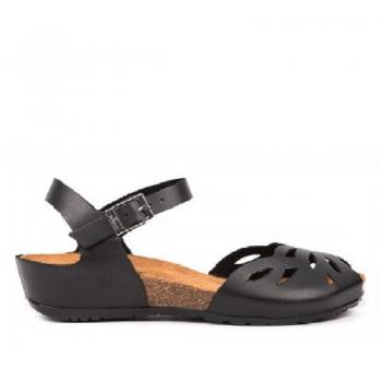 Yokono Capri 003 Sandalia para Mujer en Piel Natural con Hebilla - Sandalias Casual Negros