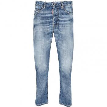 DSQUARED2 Men's Slim-Fit Blue Denim Jeans with Belt Loops - Size 50