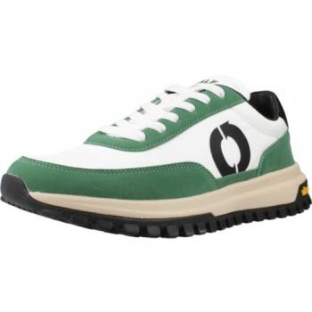 Zapatillas deportivas Ecoalf Feroe blancas con detalles en verde, cierre de cordones y logotipo en solapa, talla 41
