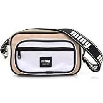 MTNG Bolso BASTI3 C52800 Gris/Rosa/NILON Blanco/Novi Negro, Bandolera para Mujer, One Size