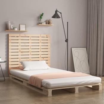 Cabecero de cama de pared de madera maciza de pino 146x3x91,5 cm Marrón