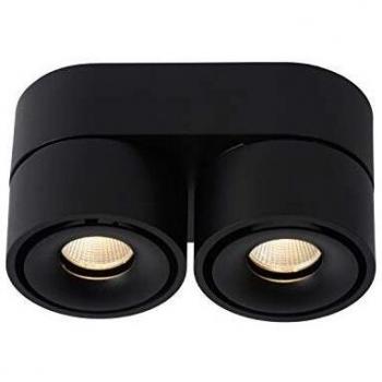 Foco de Techo Regulable Yumiko - LED 2x10W 2700K - Negro - Montaje Superficial