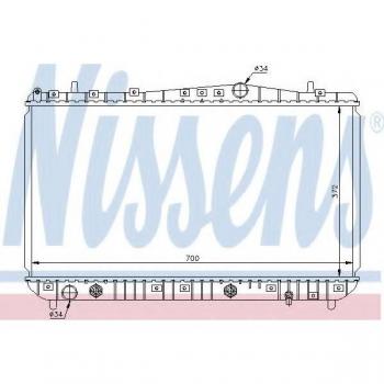 Radiador de refrigeración del motor Nissens 61634