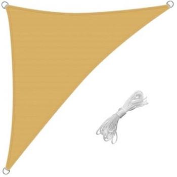 Vela de sombra triangular 500x500x500 cm en polietileno 180 g/m²