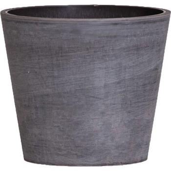 Maceta Cono Truncado Reciclada Hecha a Mano Gris Oscuro Ø 15 Cm