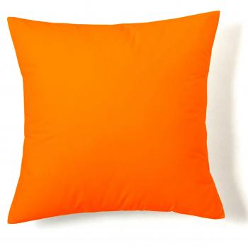 ESTELA - Funda de cojín Combi Lisos Color Naranja - Medidas 40x40 cm. - 50% Algodón-50% Poliéster - 144 Hilos