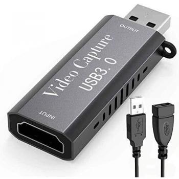 KDR más reciente tarjeta de captura de vídeo, HDMI tarjeta de captura de vídeo, 4K HDMI a USB 3.0 dispositivo de captura de juegos para Windows Android Mac