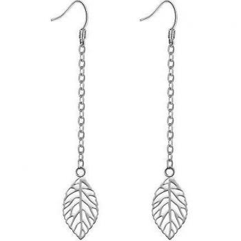 Pendientes Mujer, Amilril Diseño de Hojas Hueco Cuelga los Gancho Aretes Plata de Ley 925 Clásico Joyería para, Regalos Navidad Originales