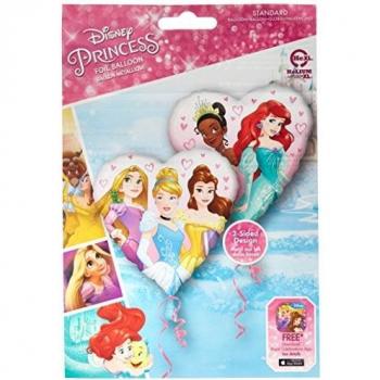Globo de Aluminio con Forma de Corazón Princesas Disney 45cm