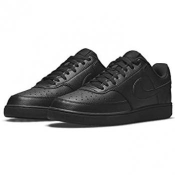 Nike Court Vision Low Trainers Mens Triple Black Size 9.5