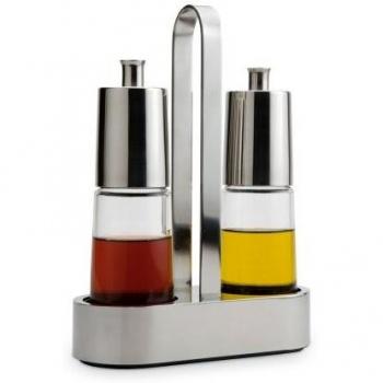 BRA Bella - Vinagrera, 2 piezas, Acero Inoxidable 18/10 y Vidrio