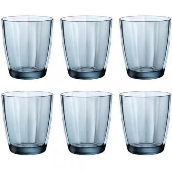 Vaso Bormioli Rocco Pulsar Azul Vidrio (6 Unidades) (305 ml)