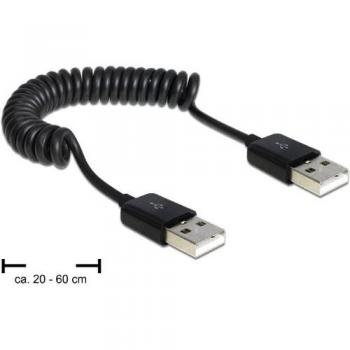DeLOCK Cable USB 2.0 tipo A M/M 0,60 m Negro