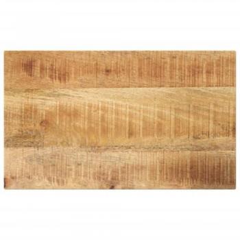 Tablero de Mesa Rectangular de Madera de Mango Rugosa 50x40x3,8 cm Marrón
