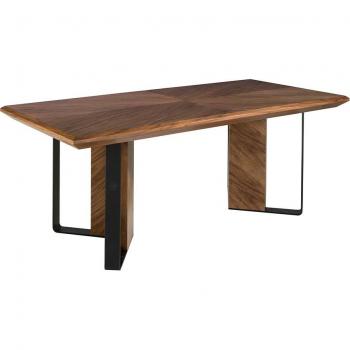 Mesa Comedor ANGEL CERDÁ 1105C en Madera Nogal, Chapa Nogal, Dimensiones: 200 x 95 x 76 cm