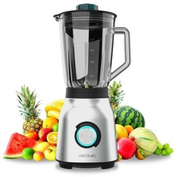 Cecotec Power Black Titanium 1800MAX Blend It Batidora de Vaso 1.5L 1800W con 5 Velocidades, 6 Cuchillas de Acero Inoxidable, Pica Hielo,