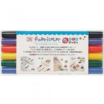Kuretake zigfabricolor Twin Set de 6 colores tc-4000 a/6 V